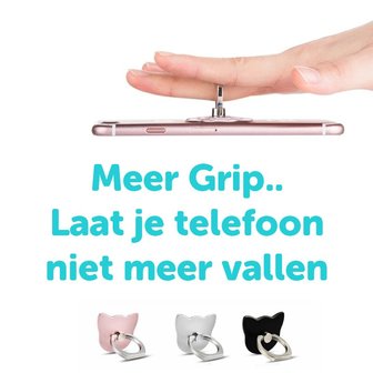 Smartphone Ring Houder/Stand zwart