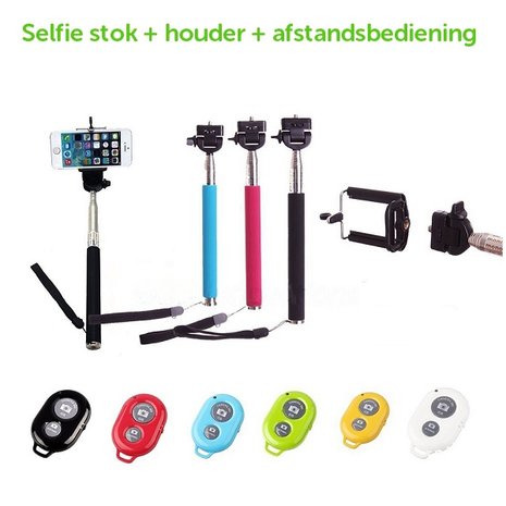 nevel presentatie Rennen Selfie stick met afstandsbediening Monopod GoPro - stylus-shop