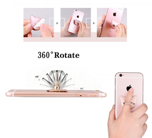 Smartphone Ring Houder/Stand rose